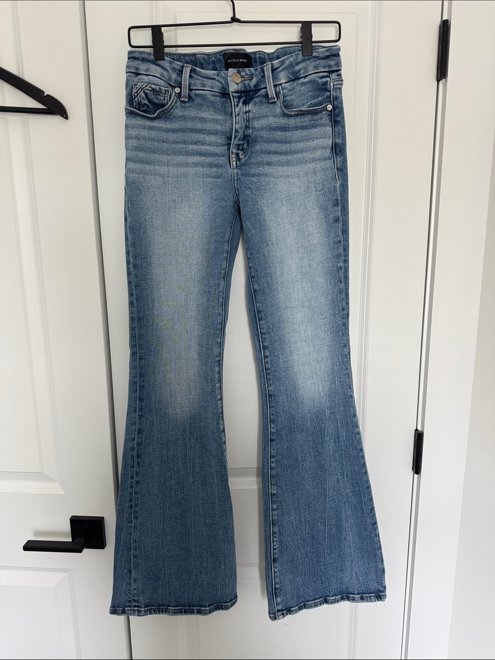Buckle Black High-Rise Flare Women’s Jeans - Light Blue Denim